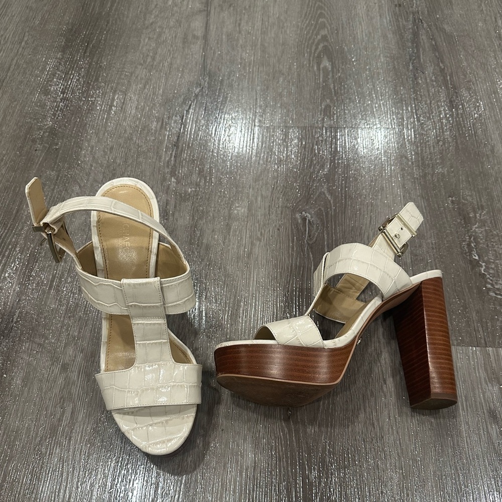 Michael Kors Cream Platform Sandals